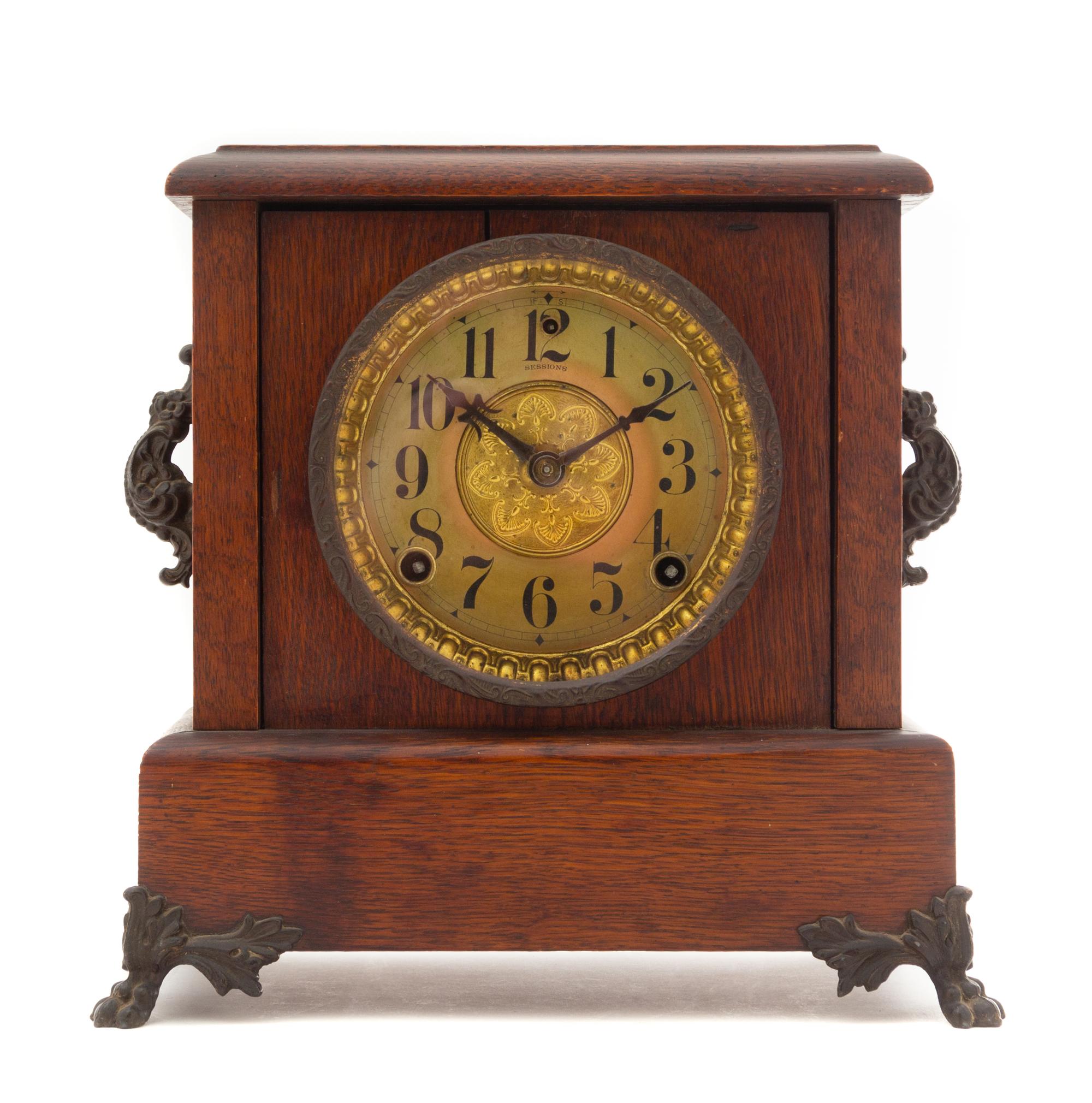 An American Oak Mantel Clock