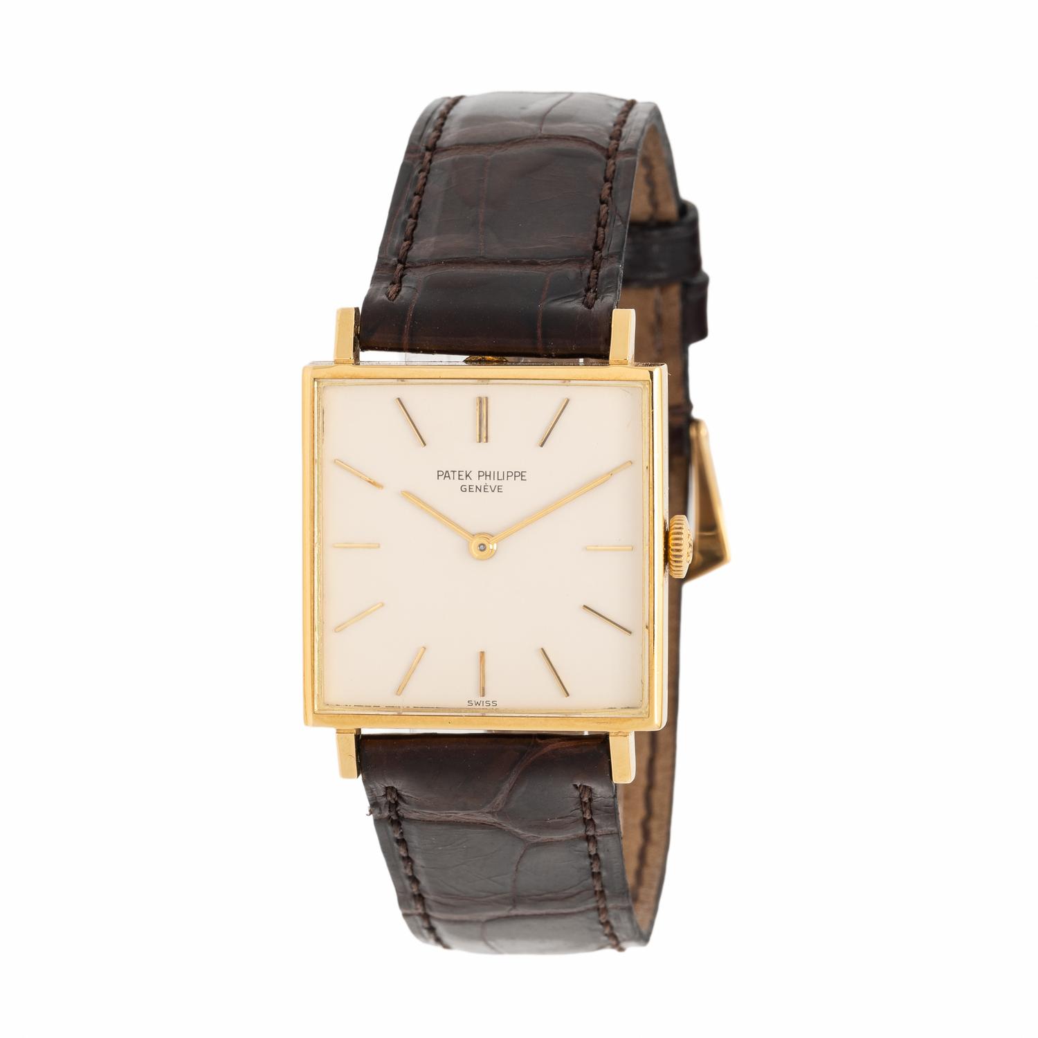 Patek Philippe, Ref. 3430, 18K Yellow Gold Square Watch, with Patek Philippe Extract from the Archives