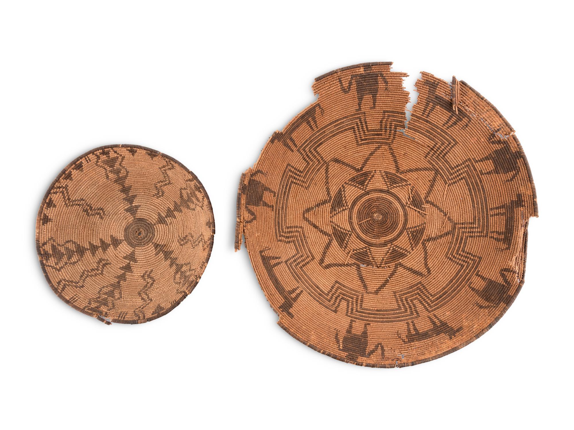 Two Apache Pictorial Baskets