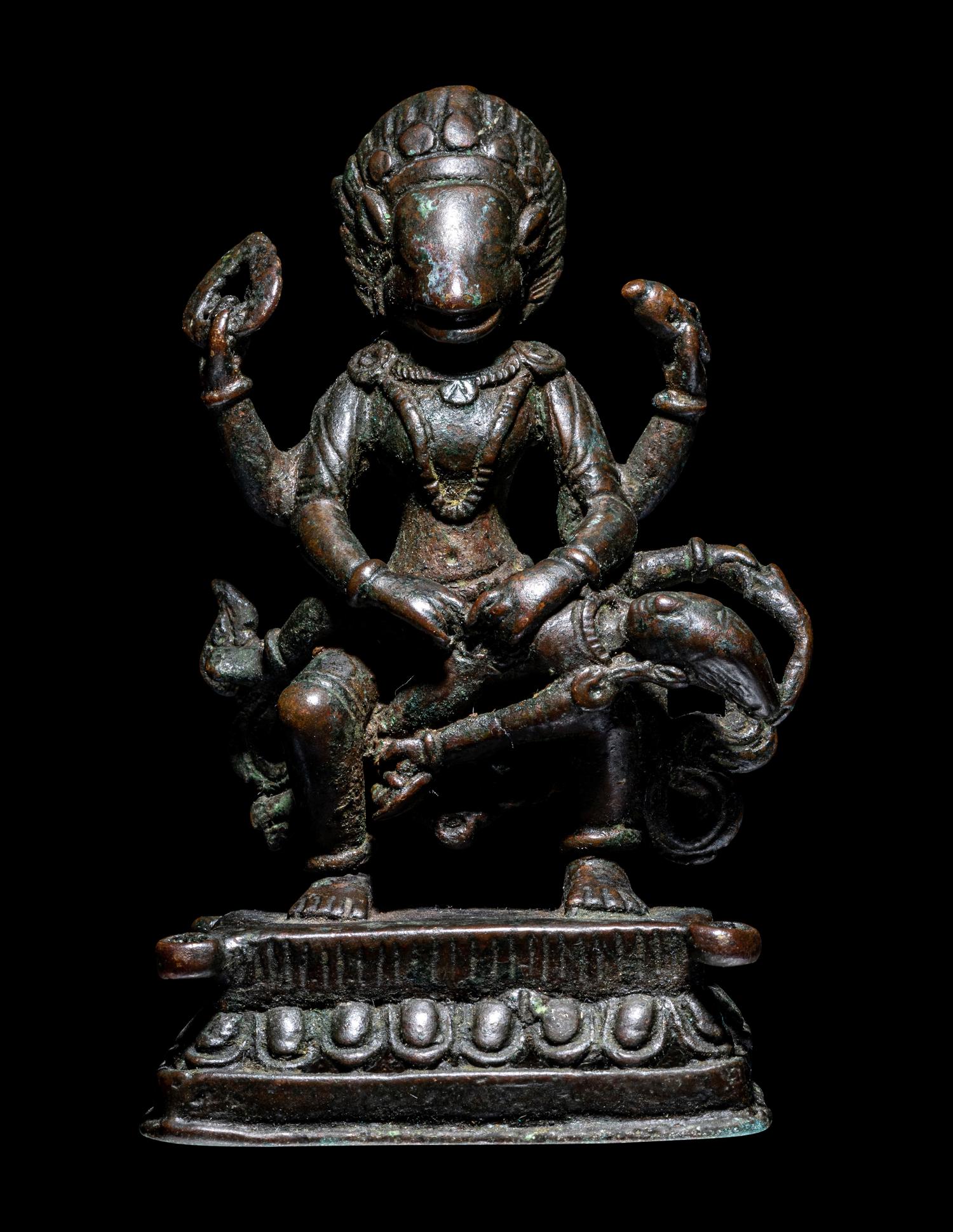 A Nepalese Bronze Figure of Narashimha
