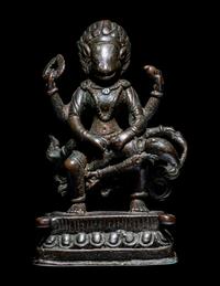 A Nepalese Bronze Figure of Narashimha