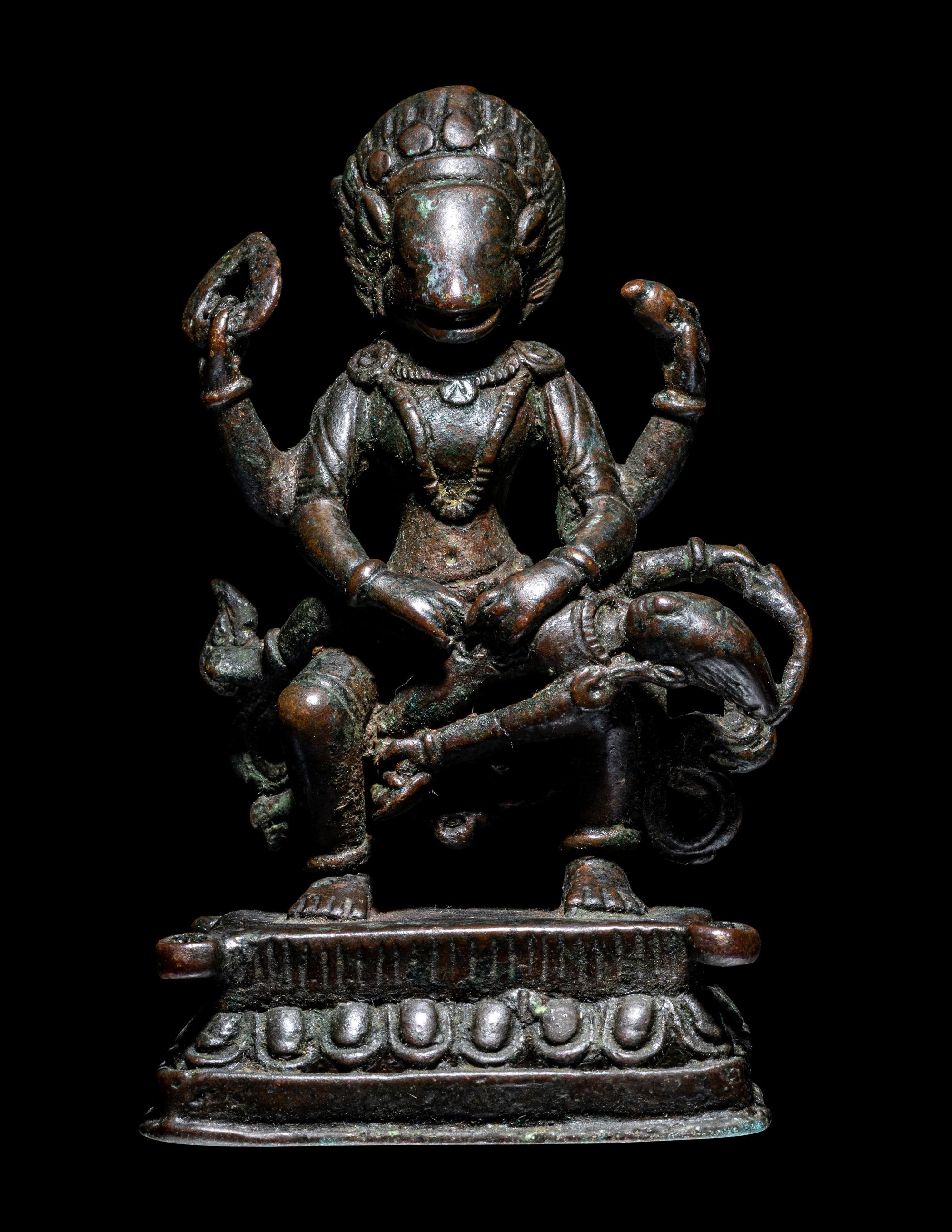 A Nepalese Bronze Figure of Narashimha