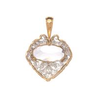 KUNZITE AND DIAMOND PENDANT