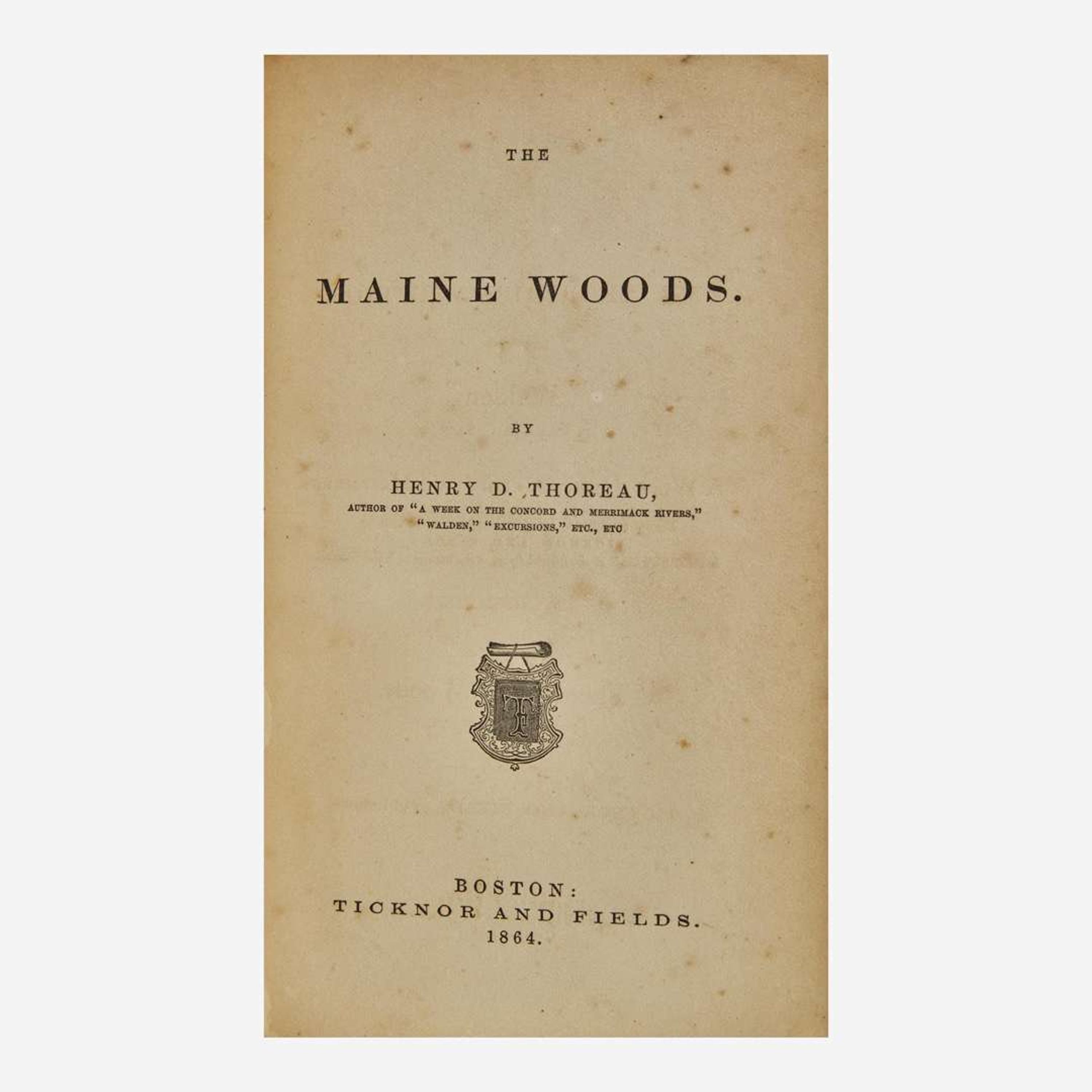 [Literature] Thoreau, Henry D. The Maine Woods