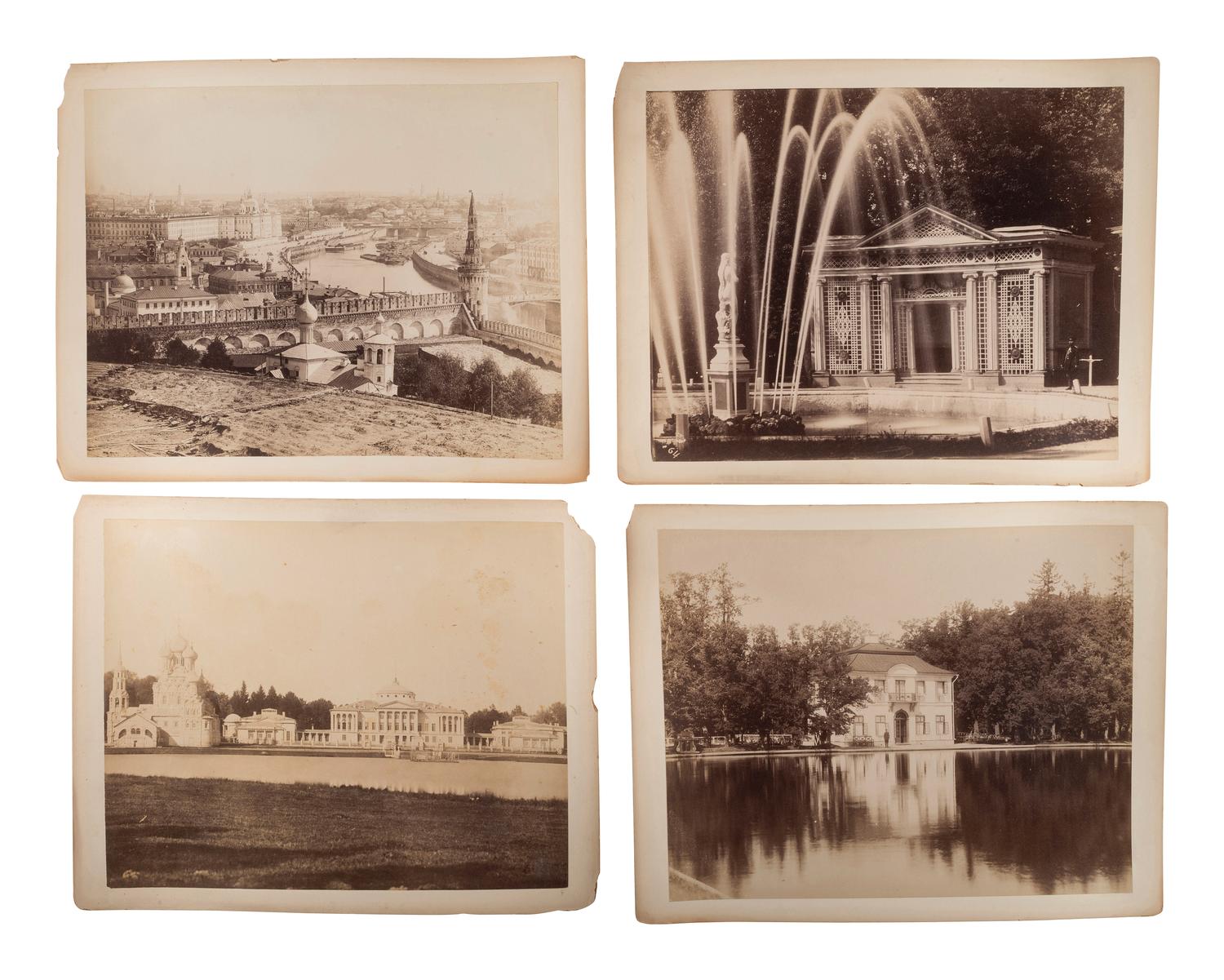 [EARLY PHOTOGRAPHY]. A large collection of 19th and early 20th century photography related to architecture, transportation, and science, including: