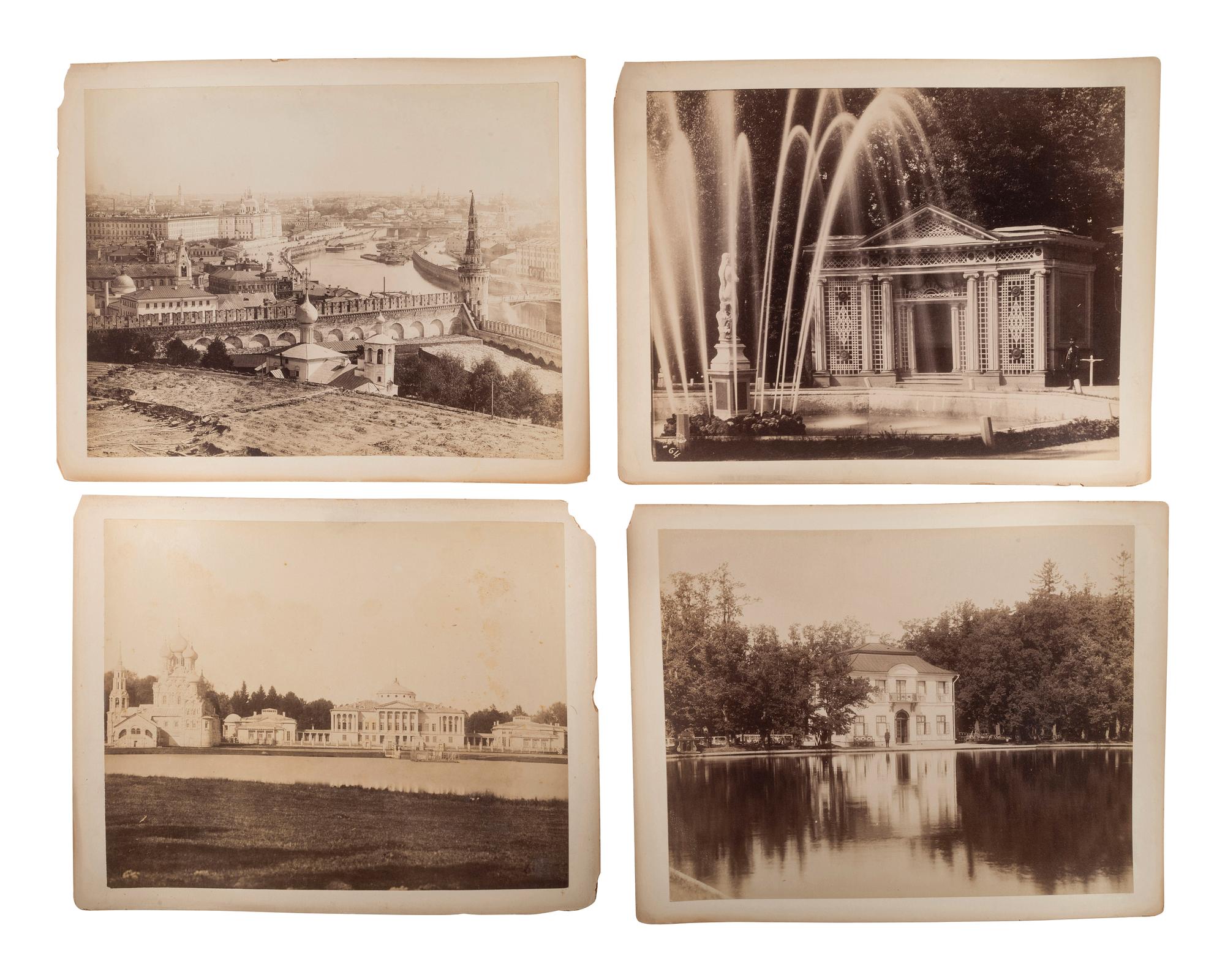 [EARLY PHOTOGRAPHY]. A large collection of 19th and early 20th century photography related to architecture, transportation, and science, including: