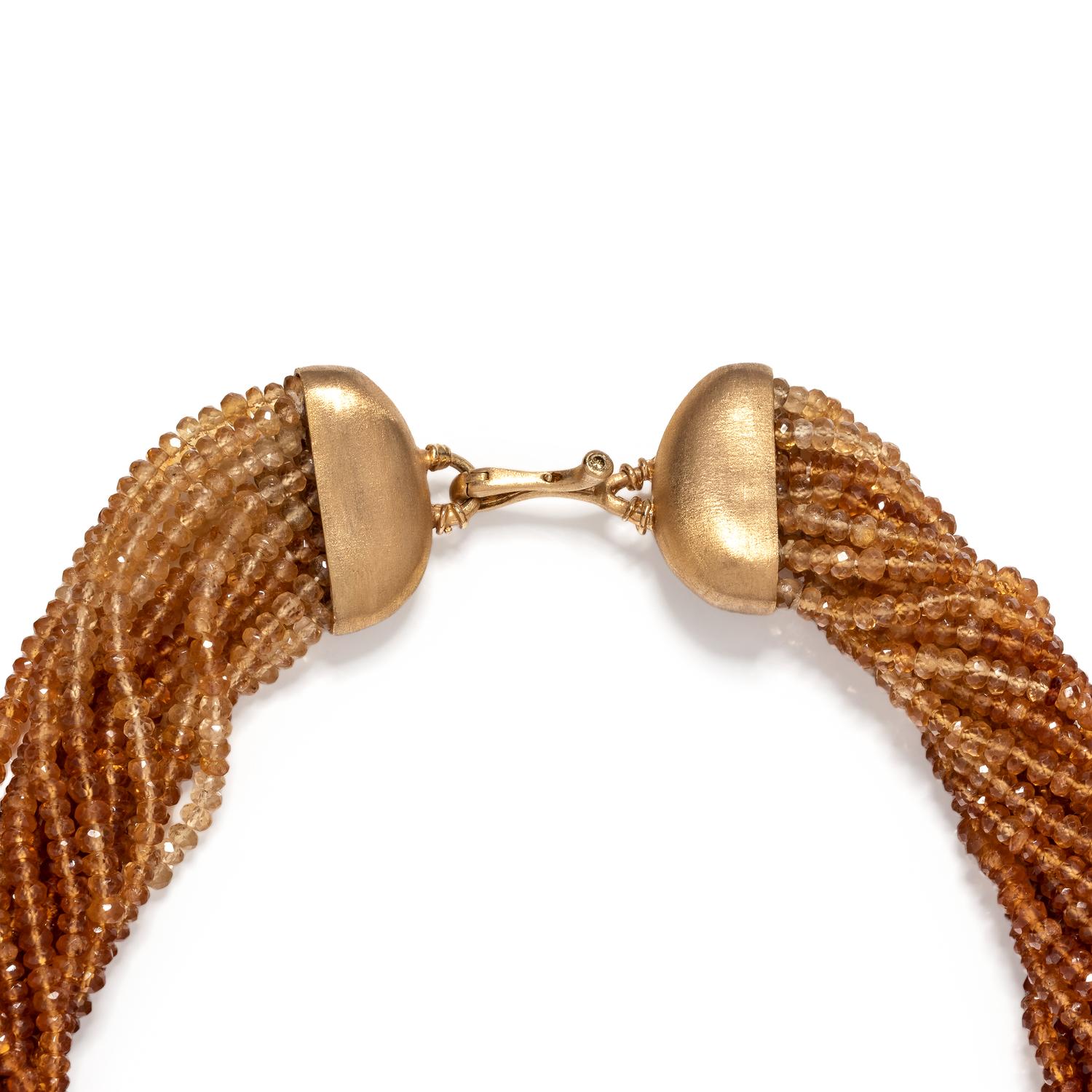 ANGELA PINTALDI, MULTISTRAND CITRINE BEAD NECKLACE