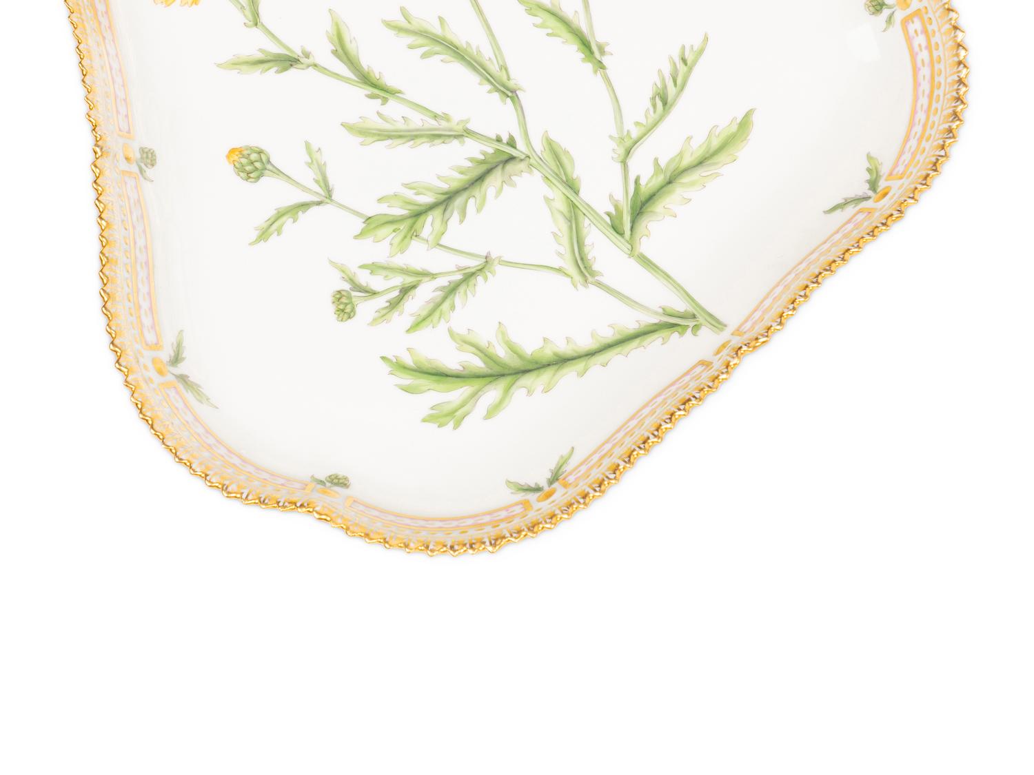 A Group of Four Royal Copenhagen Flora Danica Porcelain Serving Articles