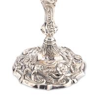A Pair of George III Silver Two-Light Candelabra