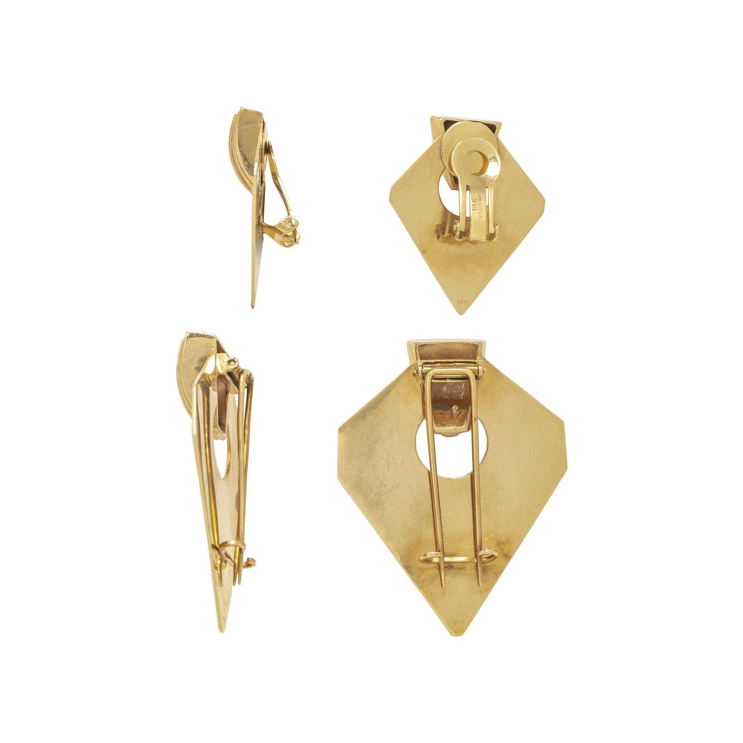 RETRO, COLLECTION OF YELLOW GOLD JEWELRY