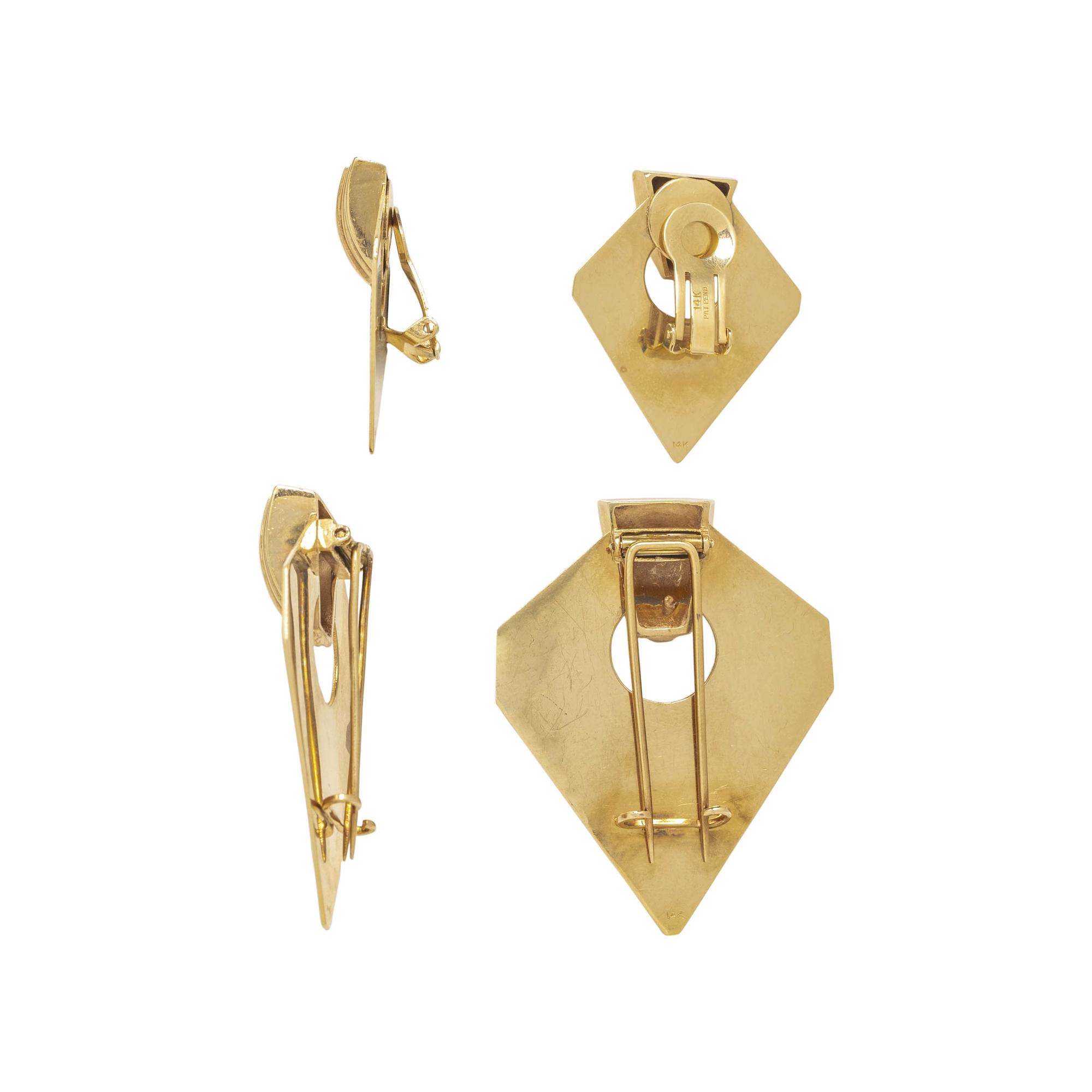 RETRO, COLLECTION OF YELLOW GOLD JEWELRY