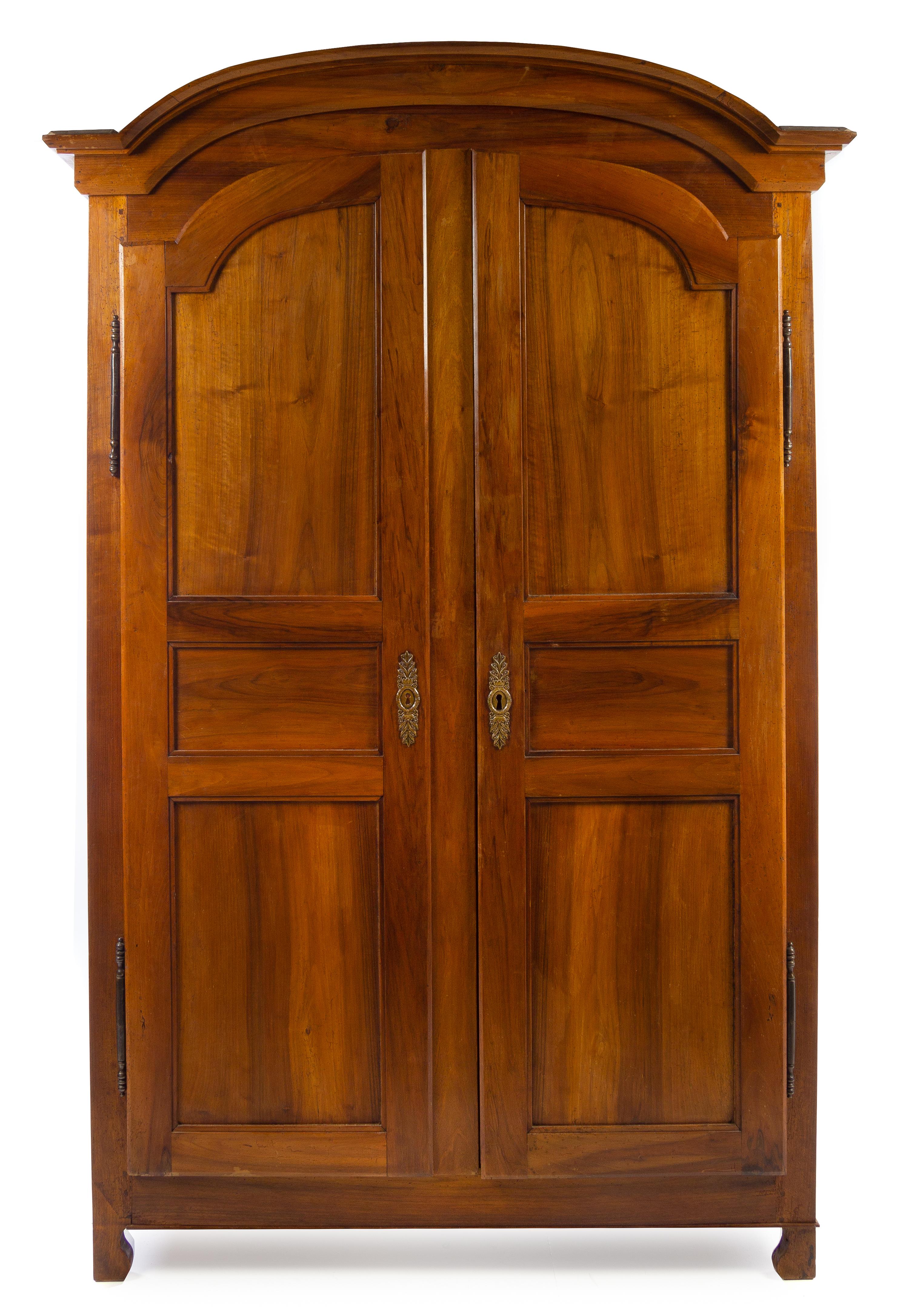 A Louis XV Style Walnut Armoire Height 84 x width 52 1/2 x depth 22 inches. — 19TH CENTURY