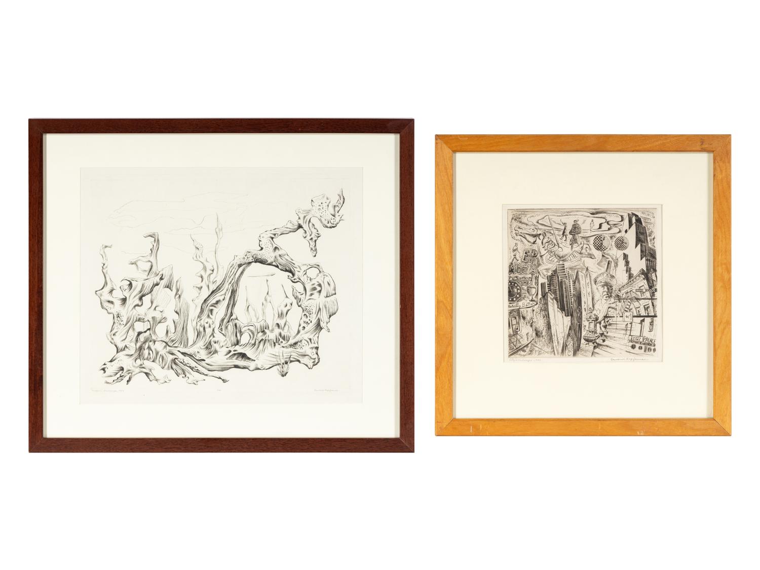 European Landscape , 1942 and City Landscape , 1943 (two works)