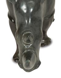 A Carved Stone Model of a Rhinoceros