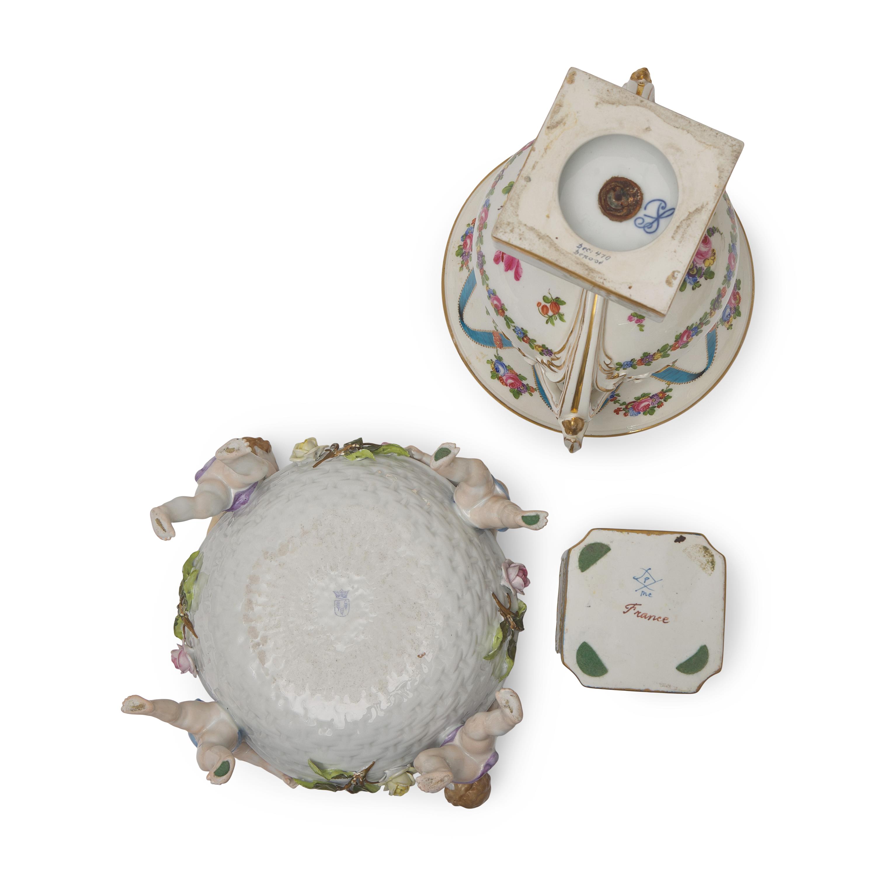 Five French and German Porcelain Articles
