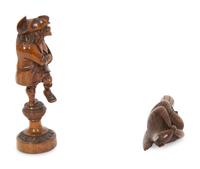 Two Continental Carved Nut Crackers