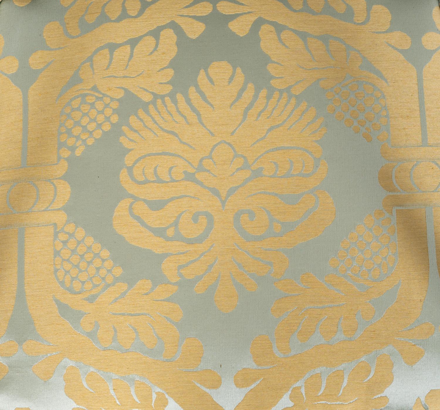 A Pair of Regency Green and Parcel Gilt Painted Cane Seat Armchairs — EARLY 19TH CENTURY