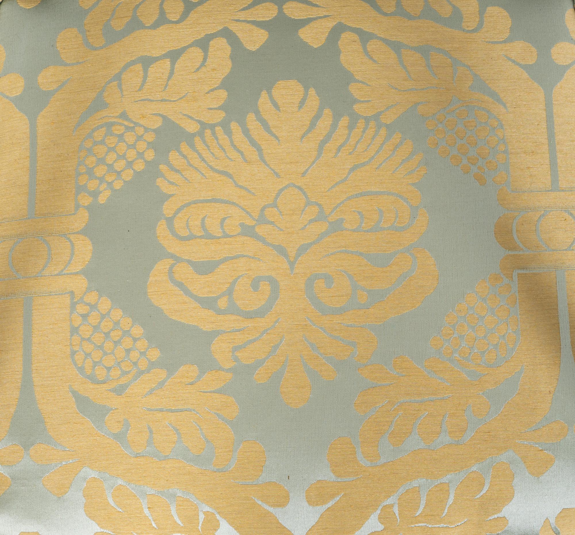 A Pair of Regency Green and Parcel Gilt Painted Cane Seat Armchairs — EARLY 19TH CENTURY