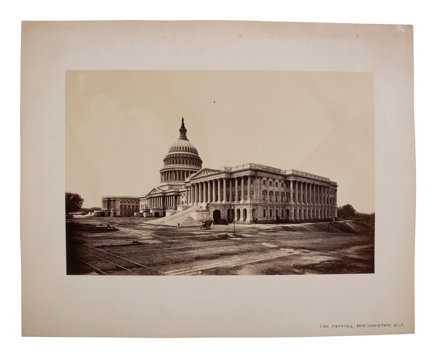 [EARLY PHOTOGRAPHY]. The Capitol, Washington, US. Ca 1870.