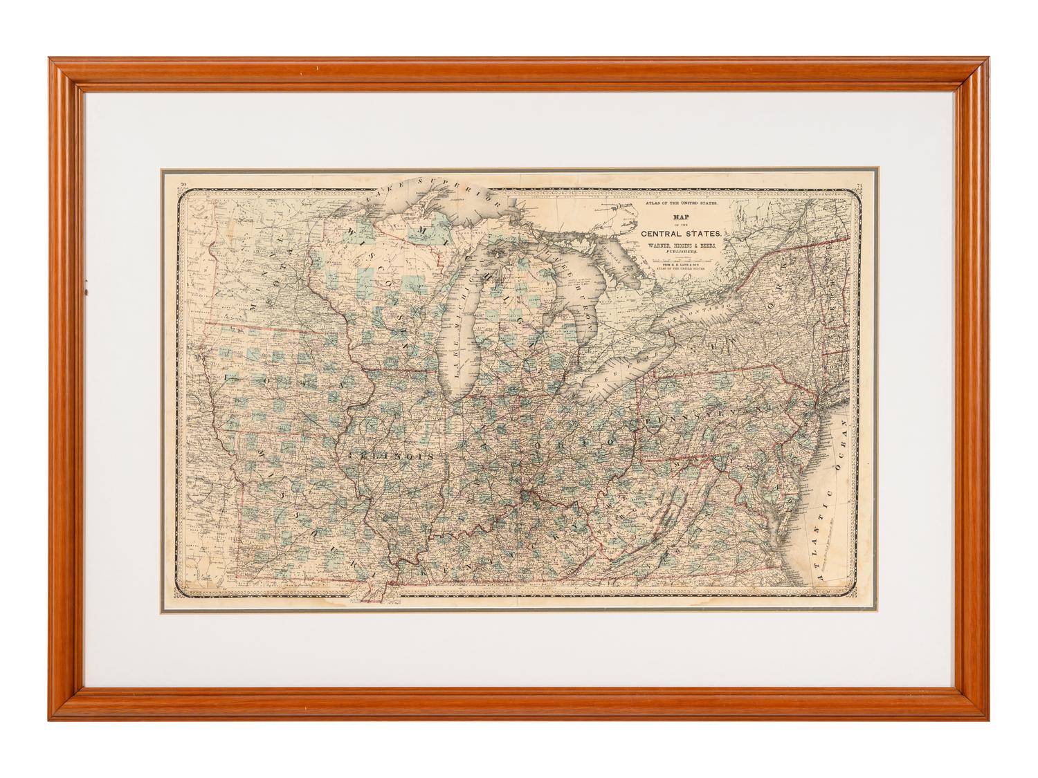 A Group of 13 maps of Chicago and Illinois, comprising: