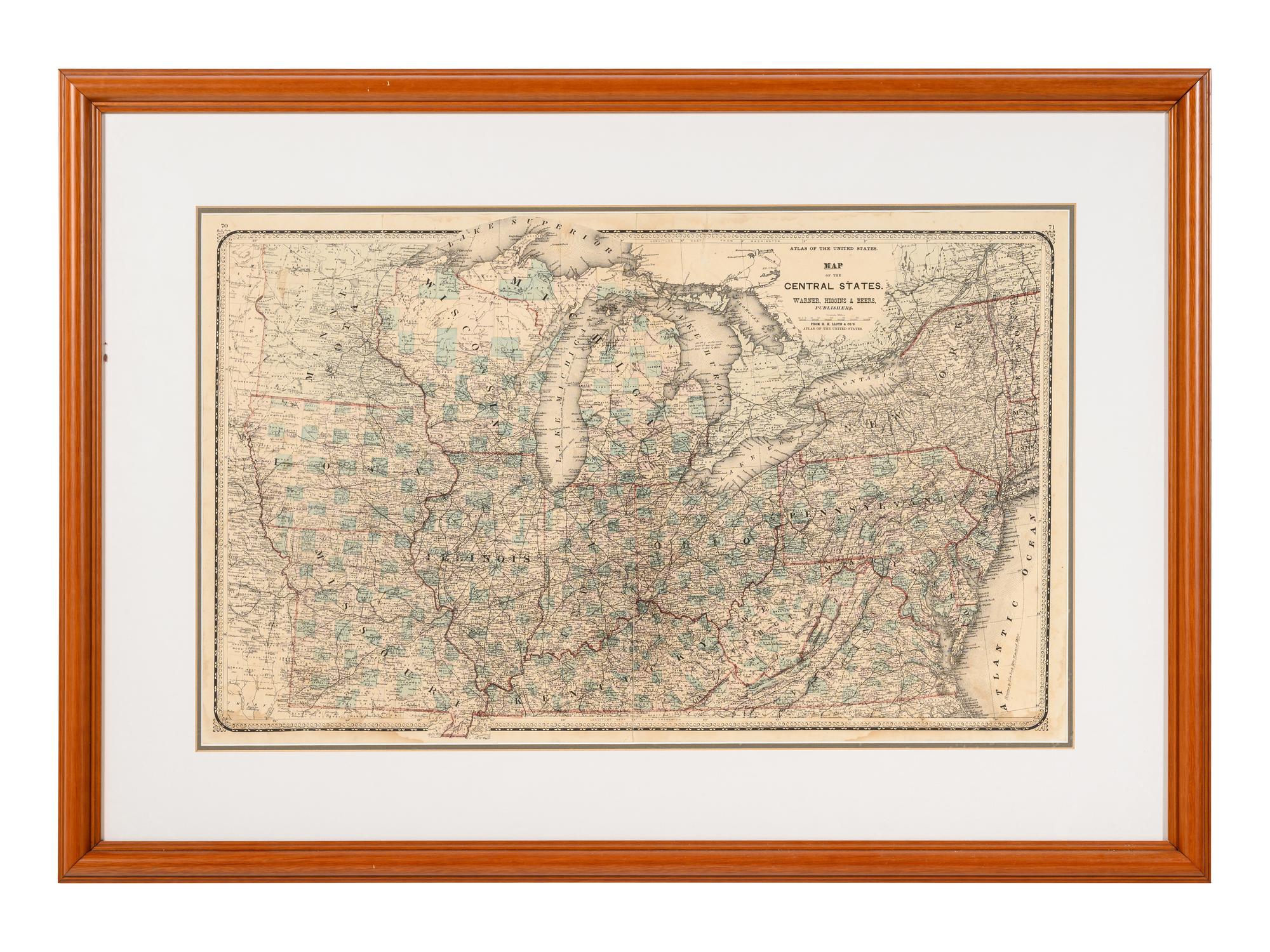 A Group of 13 maps of Chicago and Illinois, comprising: