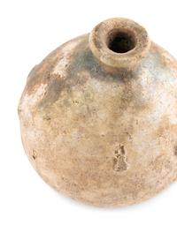 A Parthian Glazed Pottery Amphora and a Parthian or Sassanian Turquoise Glazed Pottery Vase