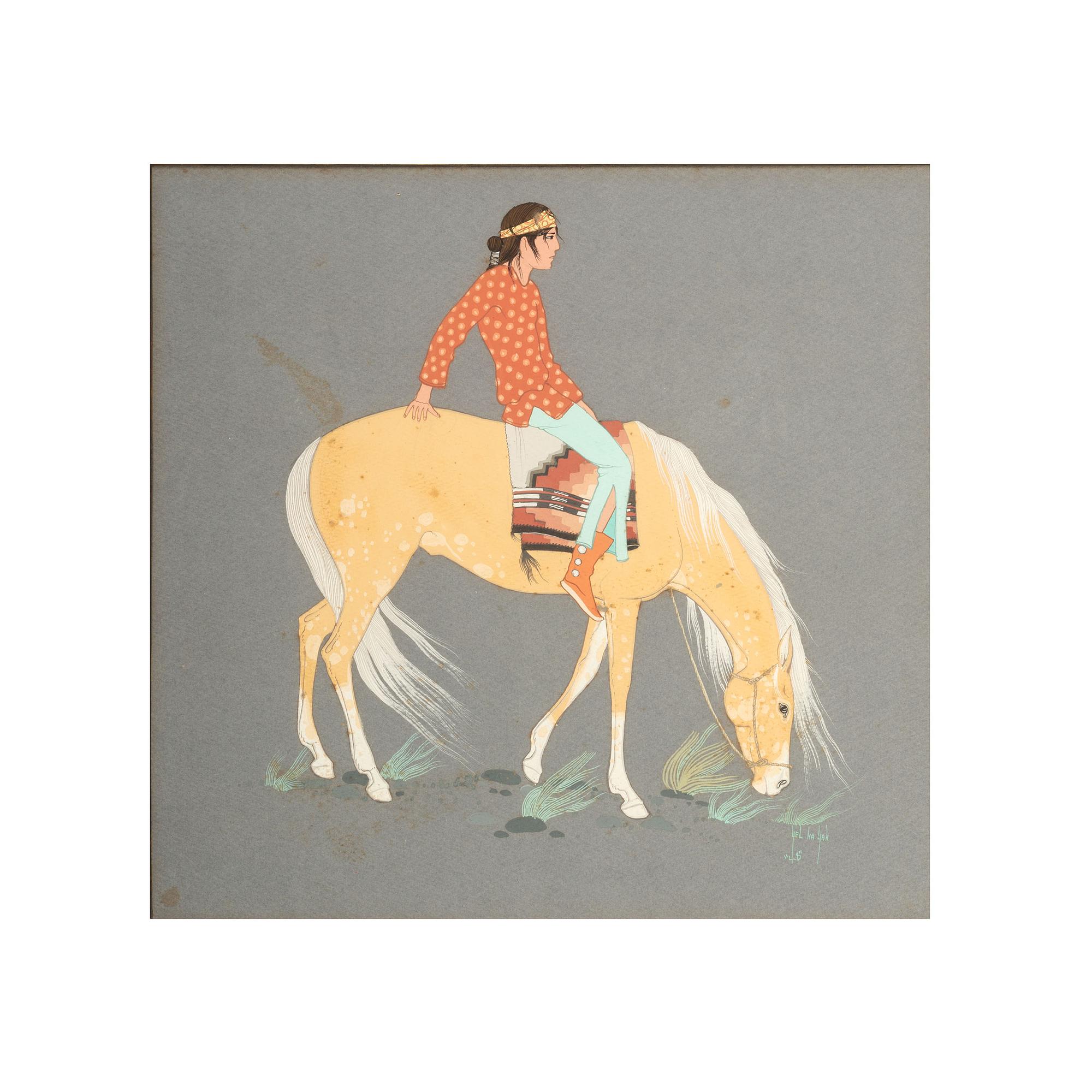untitled, Grazing Horse and Rider
