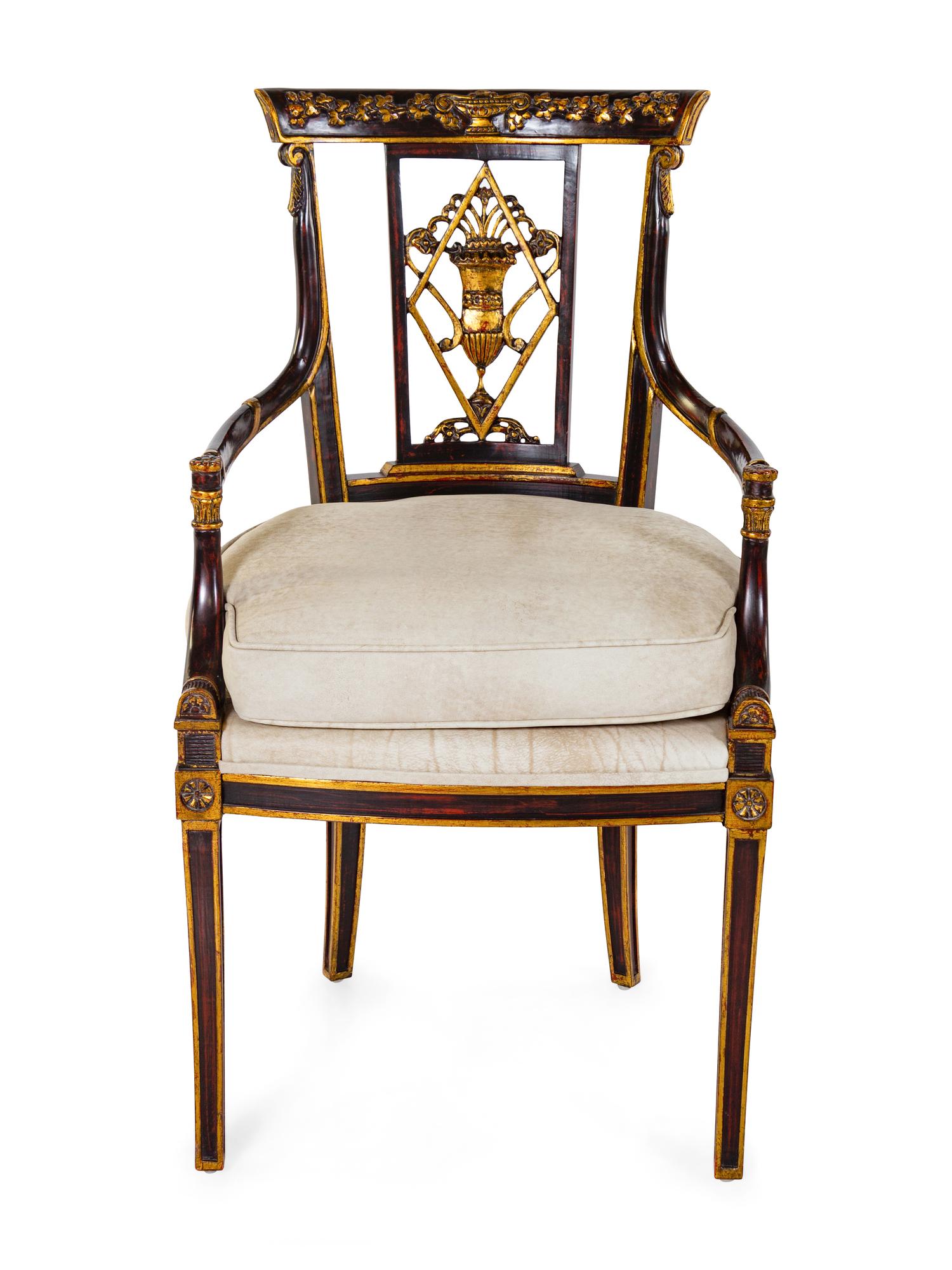 A Pair of Italian Painted Armchairs