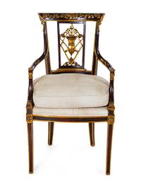 A Pair of Italian Painted Armchairs