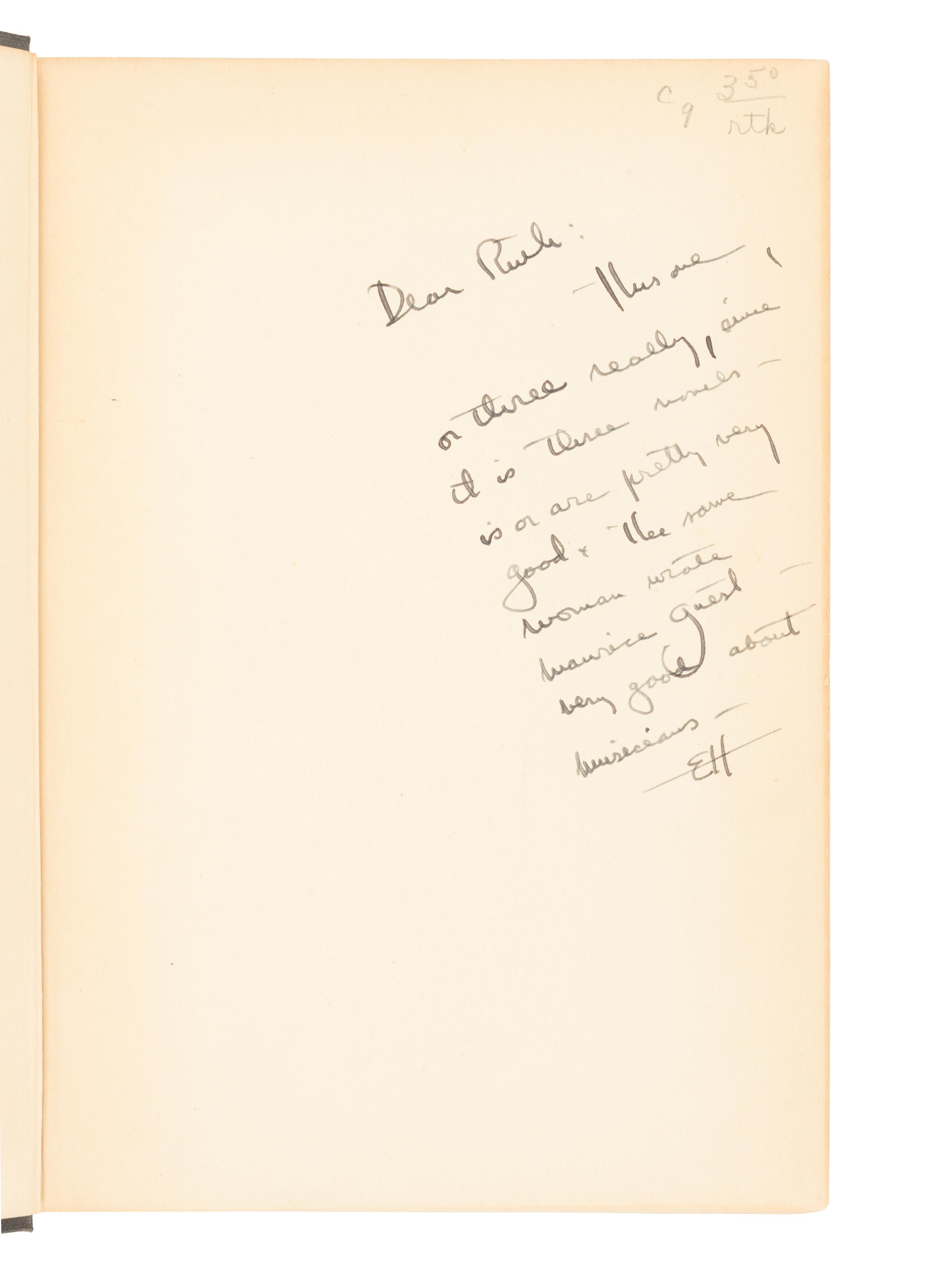 [HEMINGWAY, Ernest (1899-1961)]. RICHARDSON, Ethel Florence Lindesay ("Henry Handel Richardson") (1870-1946). The Fortunes of Richard Mahony. New York: W.W. Norton & Company, Inc., 1931.