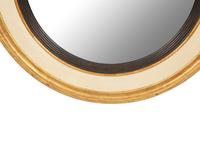 A Regency Style Painted and Parcel Gilt Convex Mirror