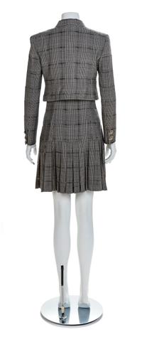 Atelier Versace Houndstooth Jacket and Dress, S/S 1994 Size label in jacket: 42