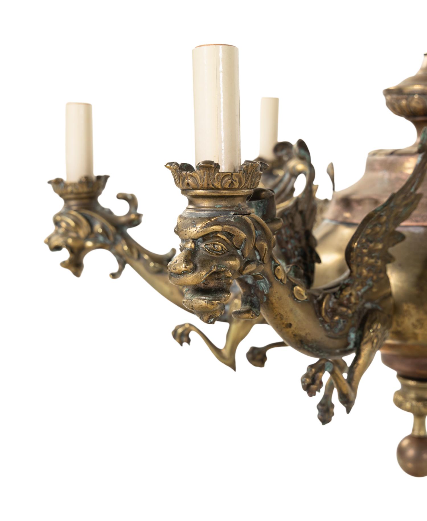A Victorian Gilt Bronze Chandelier