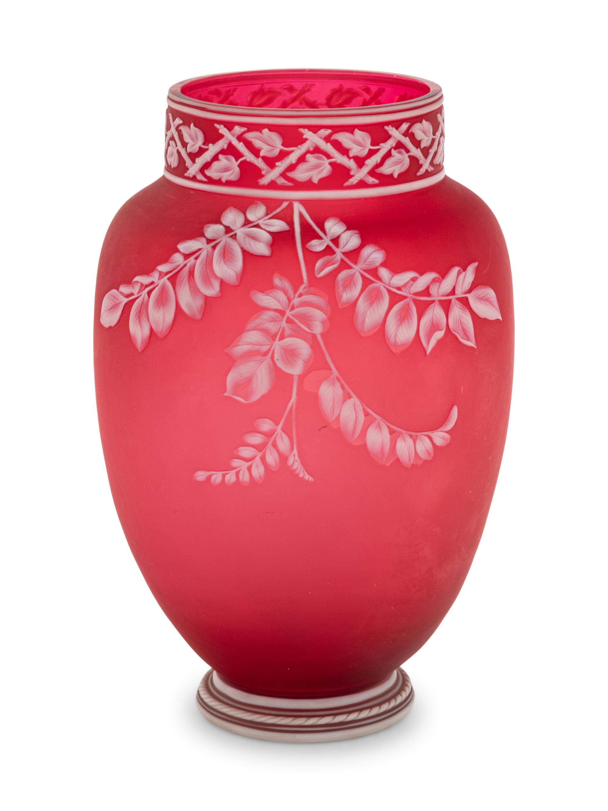 Pink Cameo Vase