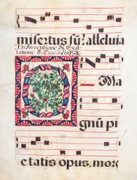 (ILLUMINATED MANUSCRIPT) Two antiphonal leaves, on vellum