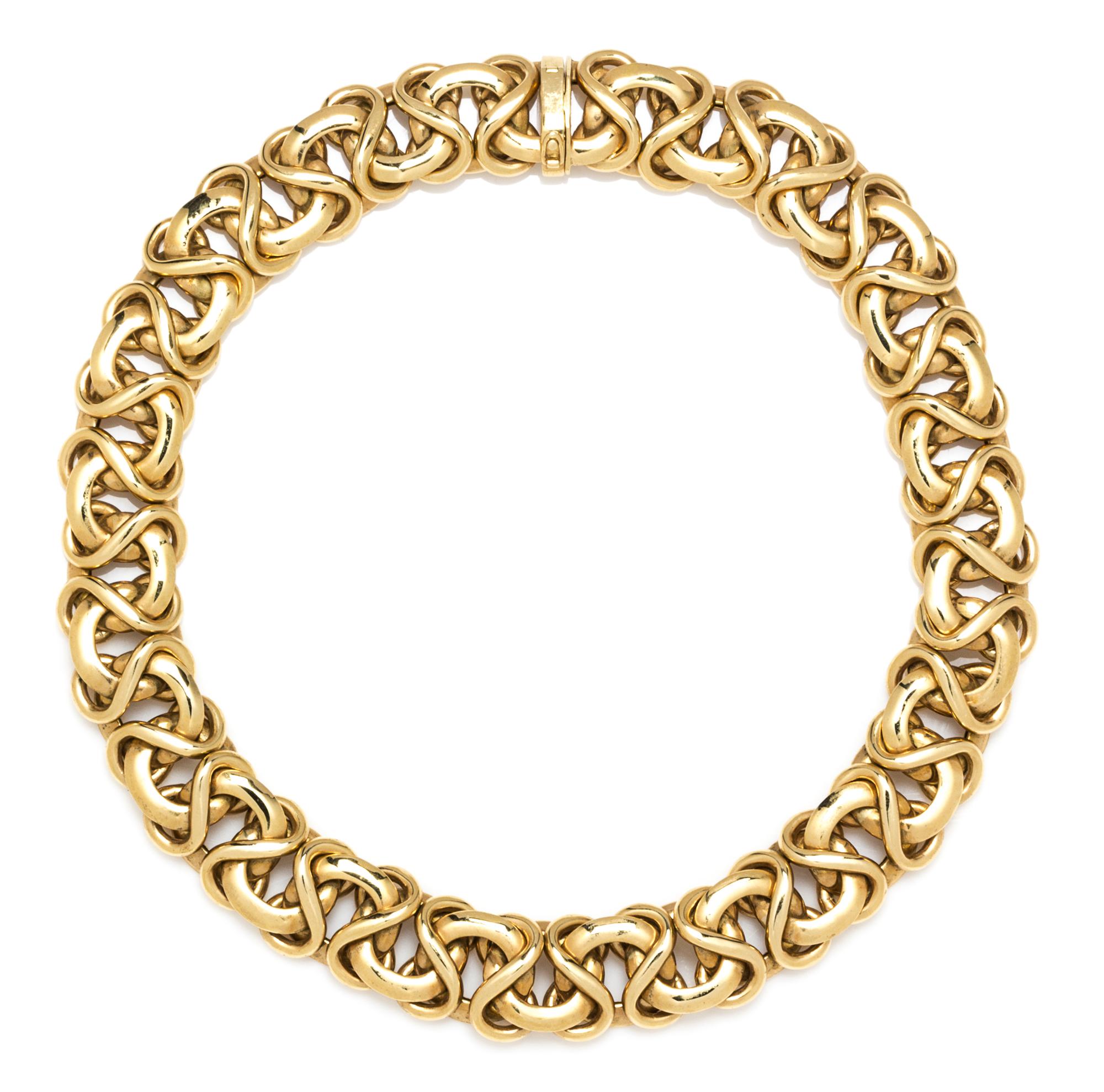 An 18 Karat Yellow Gold Collar Necklace, Germany, 84.20 dwts.