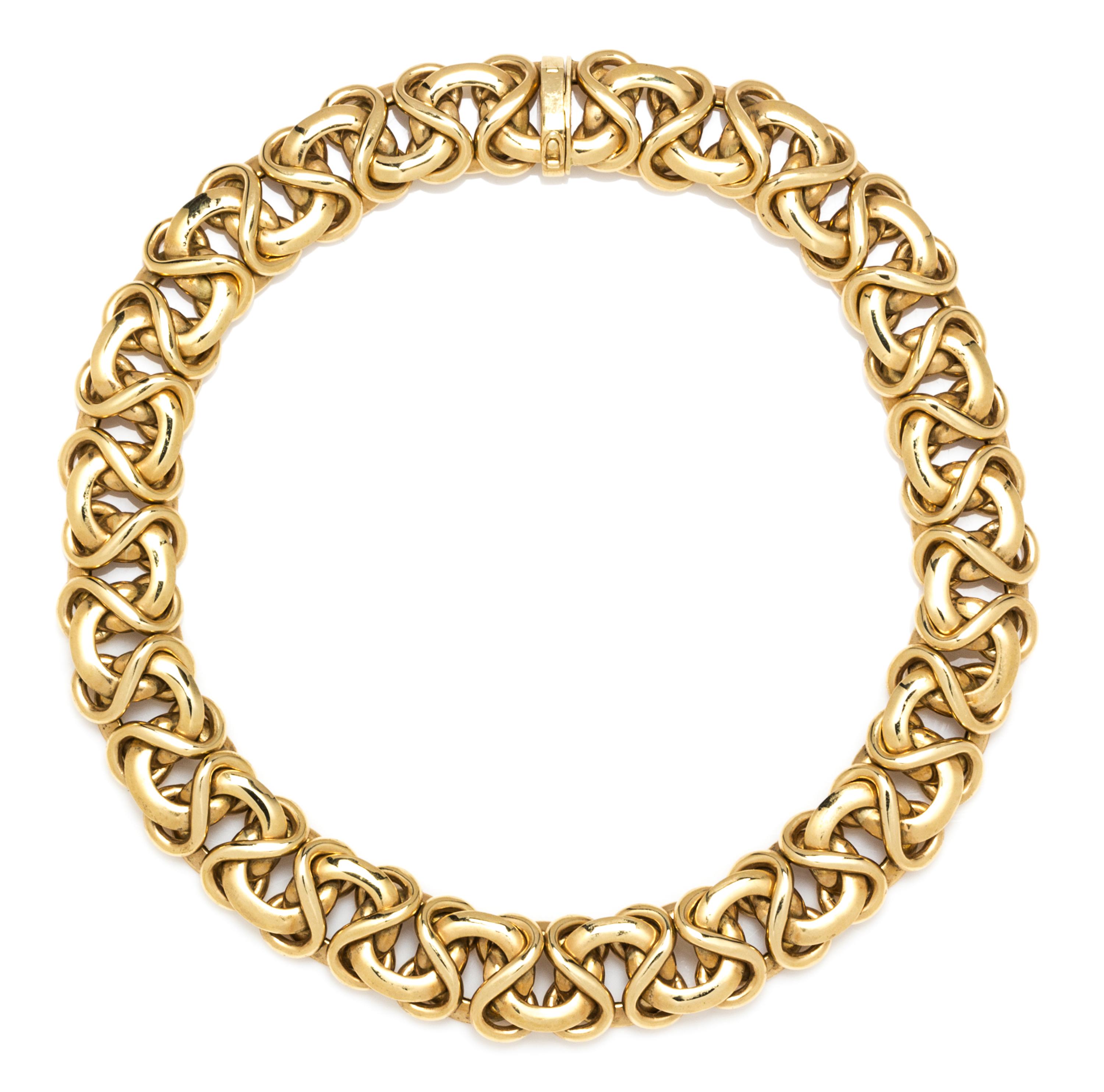 An 18 Karat Yellow Gold Collar Necklace, Germany, 84.20 dwts.