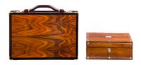 Two Rosewood Decorative Articles Attache case 12 1/4 x 17 5/8 inches.