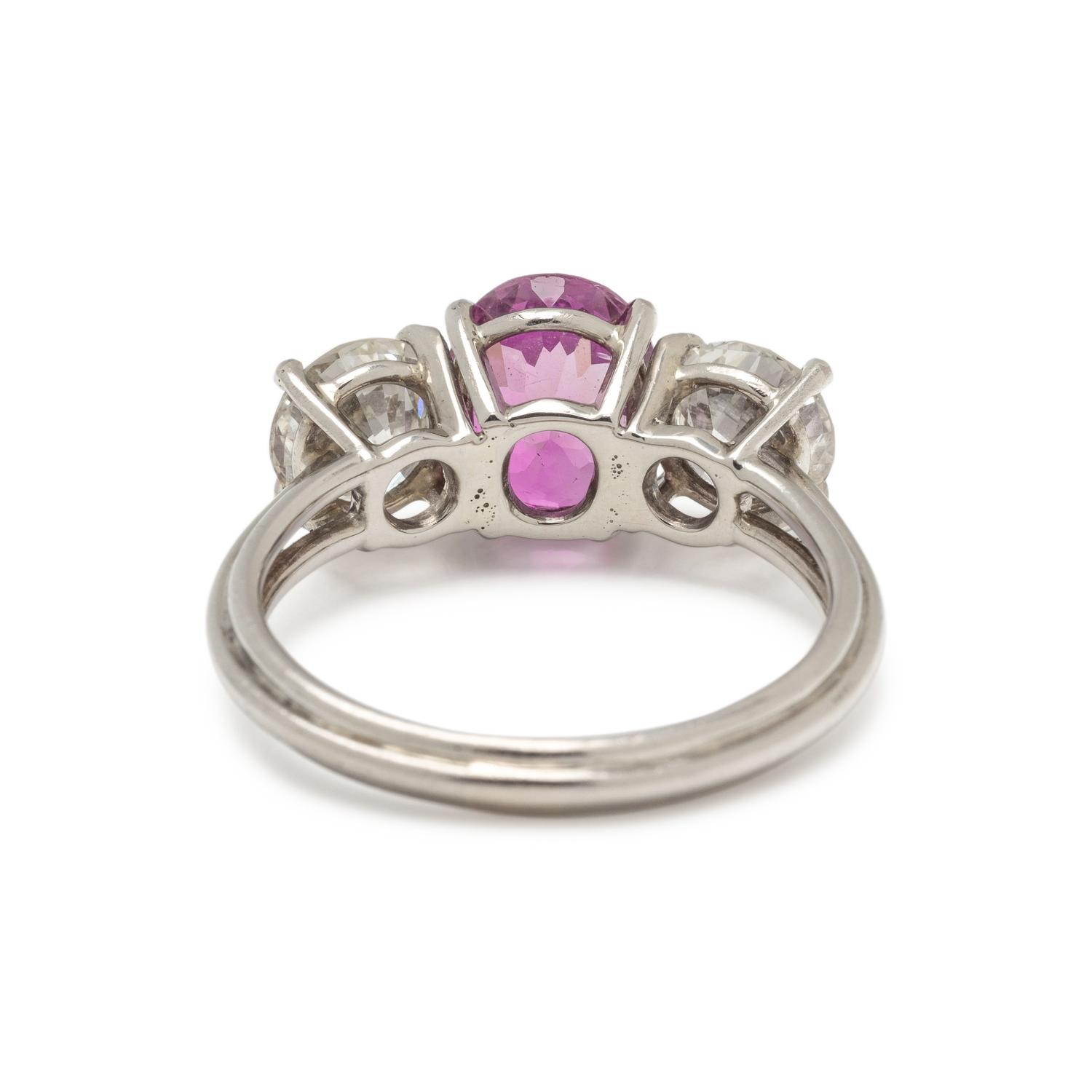 PINK SAPPHIRE AND DIAMOND RING
