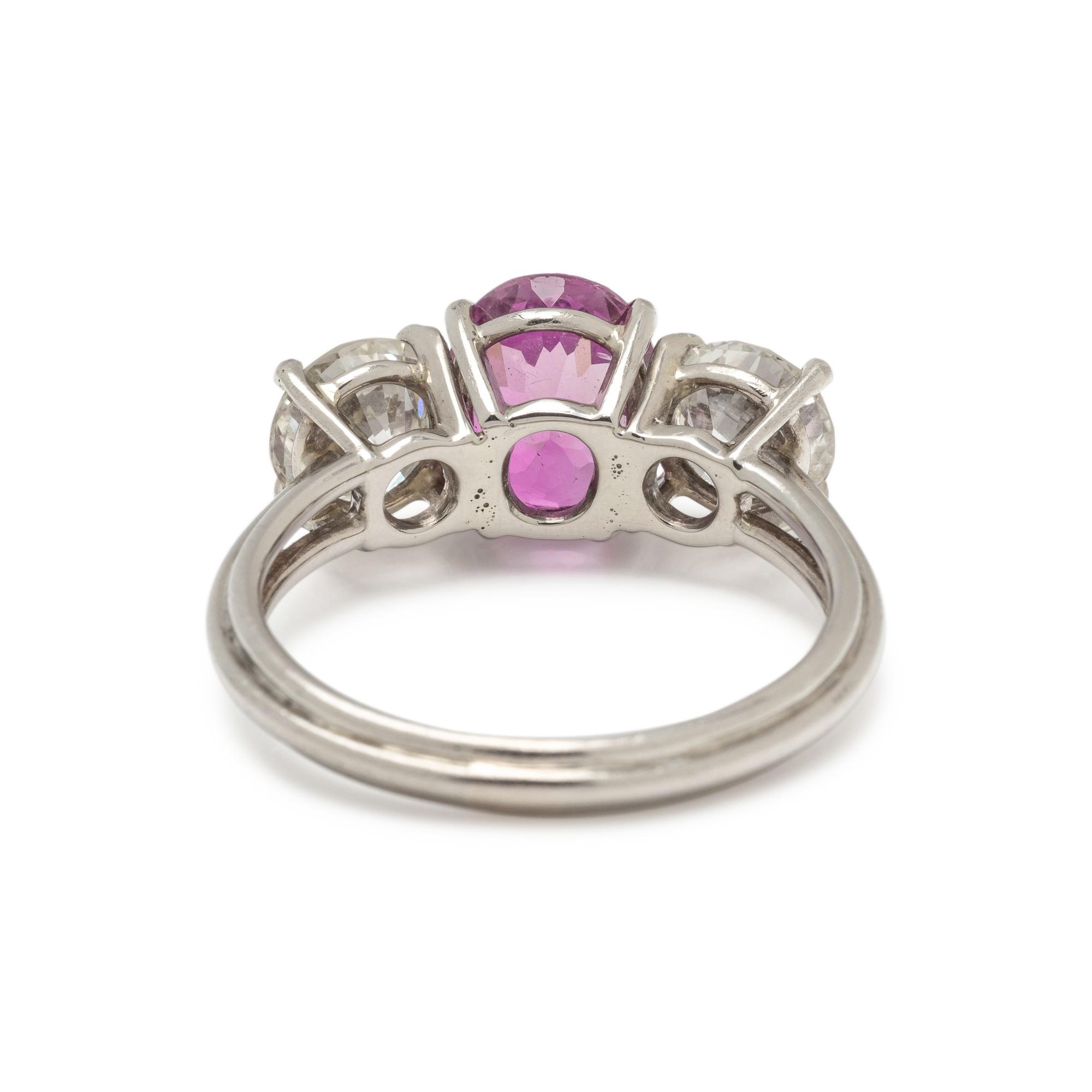 PINK SAPPHIRE AND DIAMOND RING