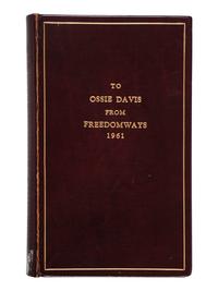 DOUGLASS, Frederick. Narrative of the Life of Frederick Douglass . Presented to Ossie Davis, 1961.