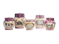 Five Sunderland Luster Jugs