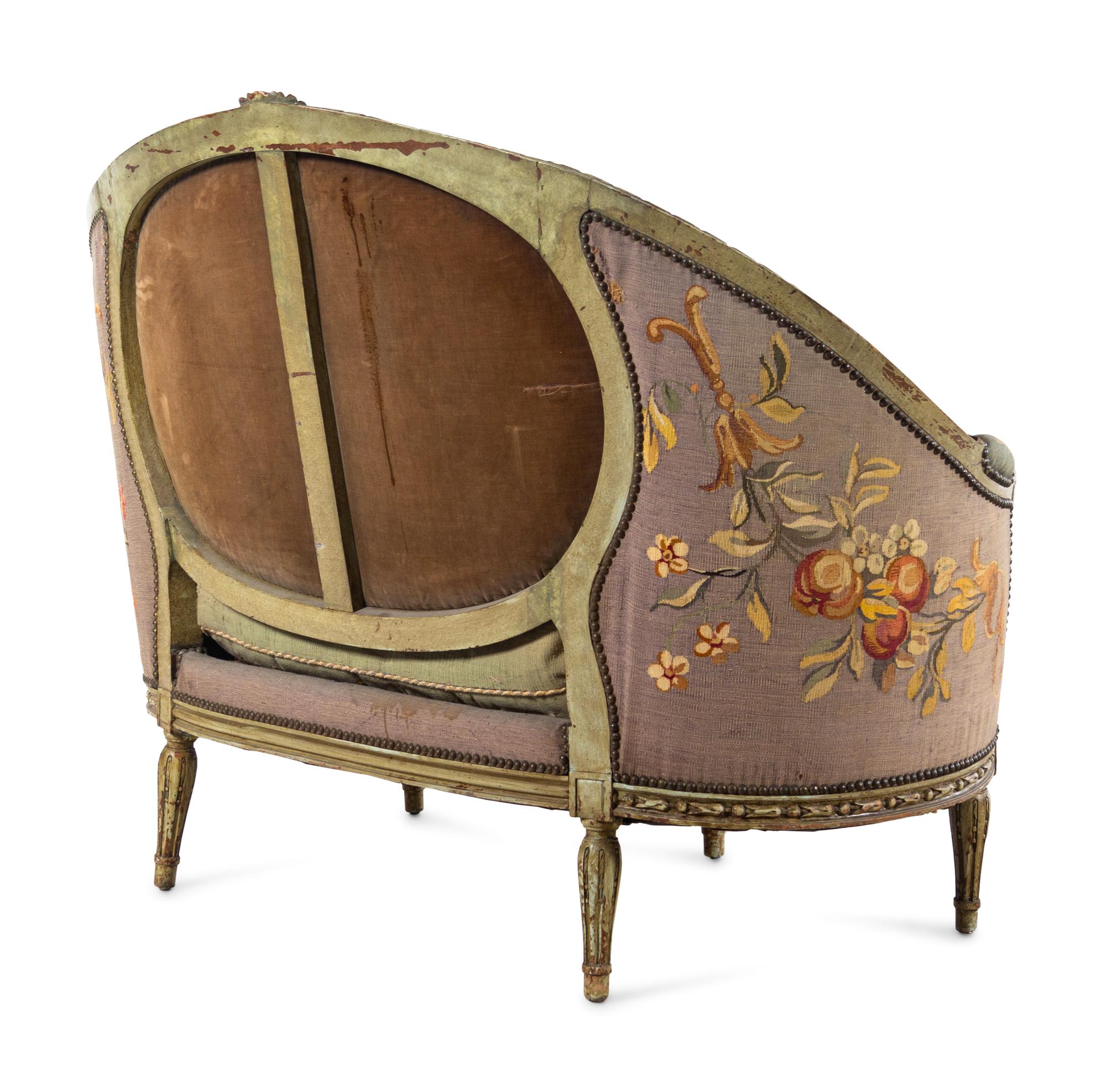 A Louis XVI Style Painted Settee