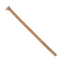 YELLOW GOLD AND DIAMOND BELT MOTIF BRACELET