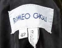 A Romeo Gigli Olive Green Velvet Cocoon Coat, Size 42.