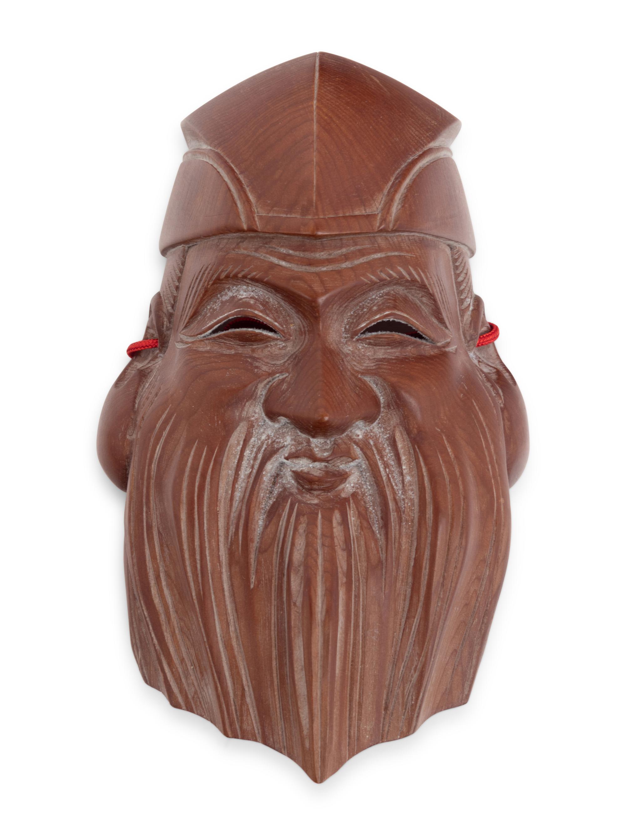 12 Japanese Wood Theater Masks