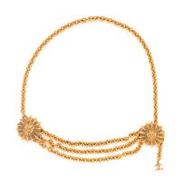 Chanel Gold-Tone Chain Sunburst Belt