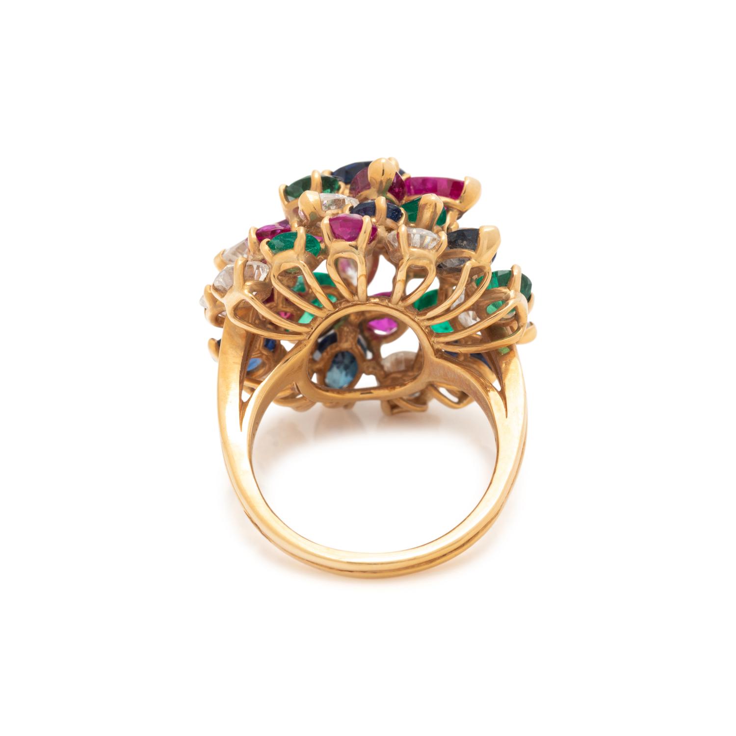 DIAMOND AND MULTIGEM CLUSTER RING