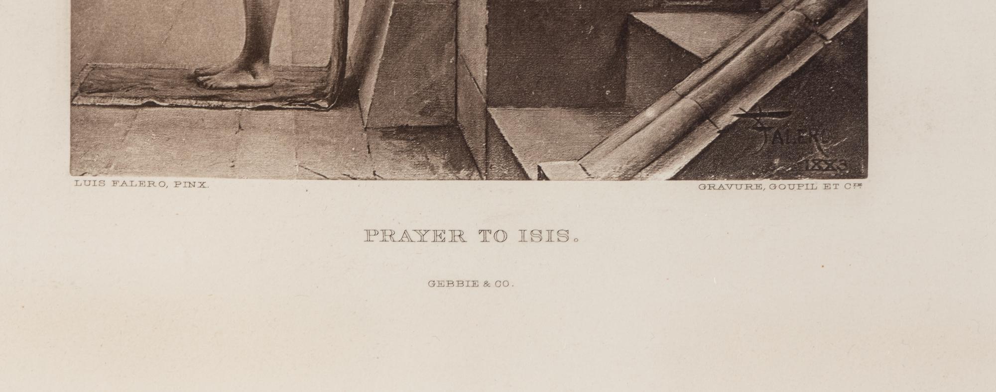 "Prayer to Isis" and "The Nile And Colonnade - Temple of Isis - Philae" Framed Prints