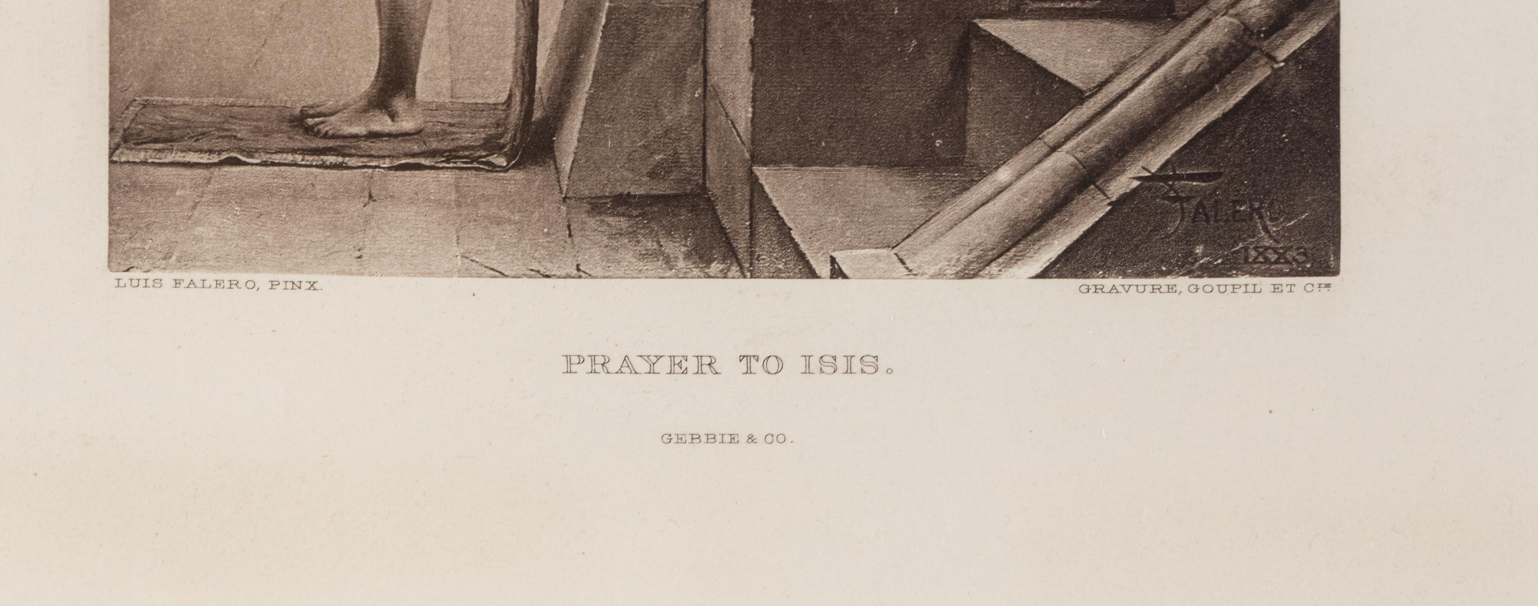 "Prayer to Isis" and "The Nile And Colonnade - Temple of Isis - Philae" Framed Prints